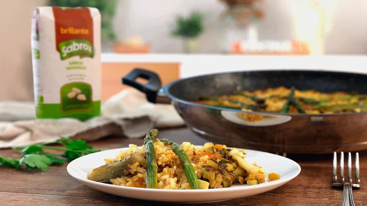 Receta de paella de verduras   paso 8
