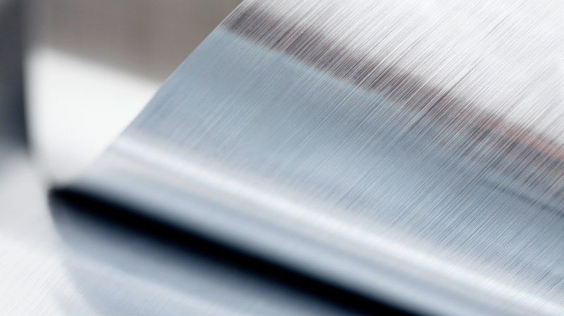 Una lamina de aluminio