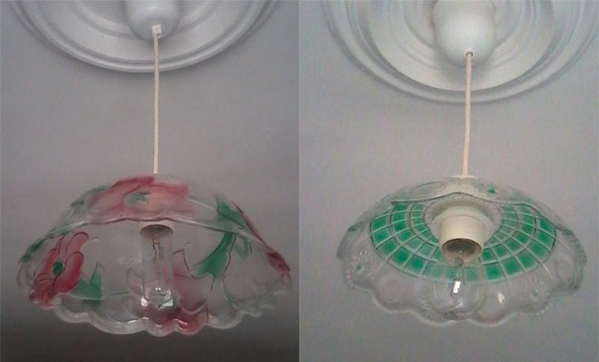 hacer lampara techo con frutero