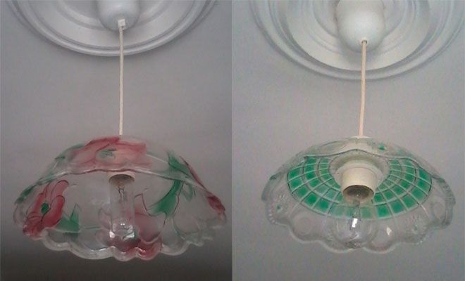 hacer lampara techo con frutero