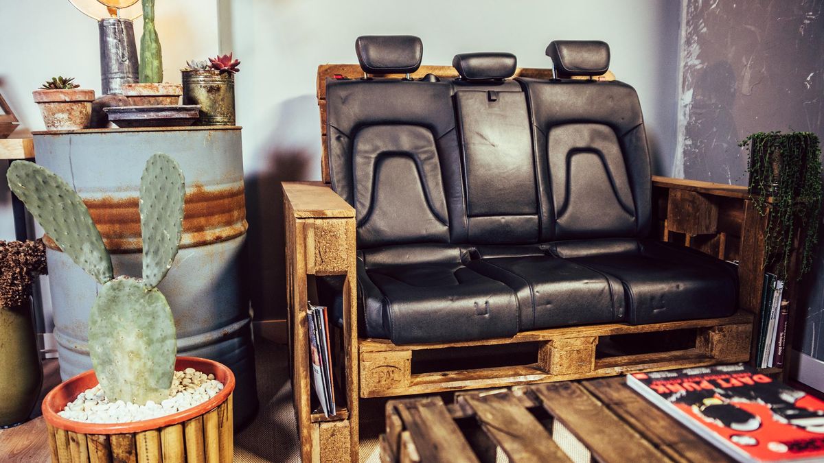 Cómo hacer una butaca con palets y asientos de coche paso 10