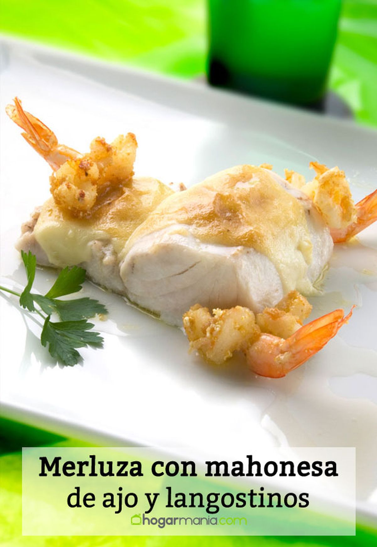 merluza mahonesa ajo langostinos pin