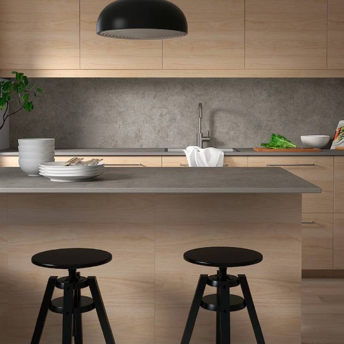 cocina panel imitacion piedra ikea