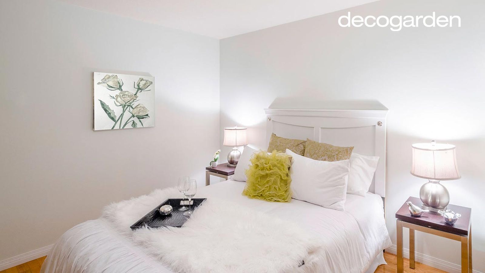 Dormitorio elegante de color blanco