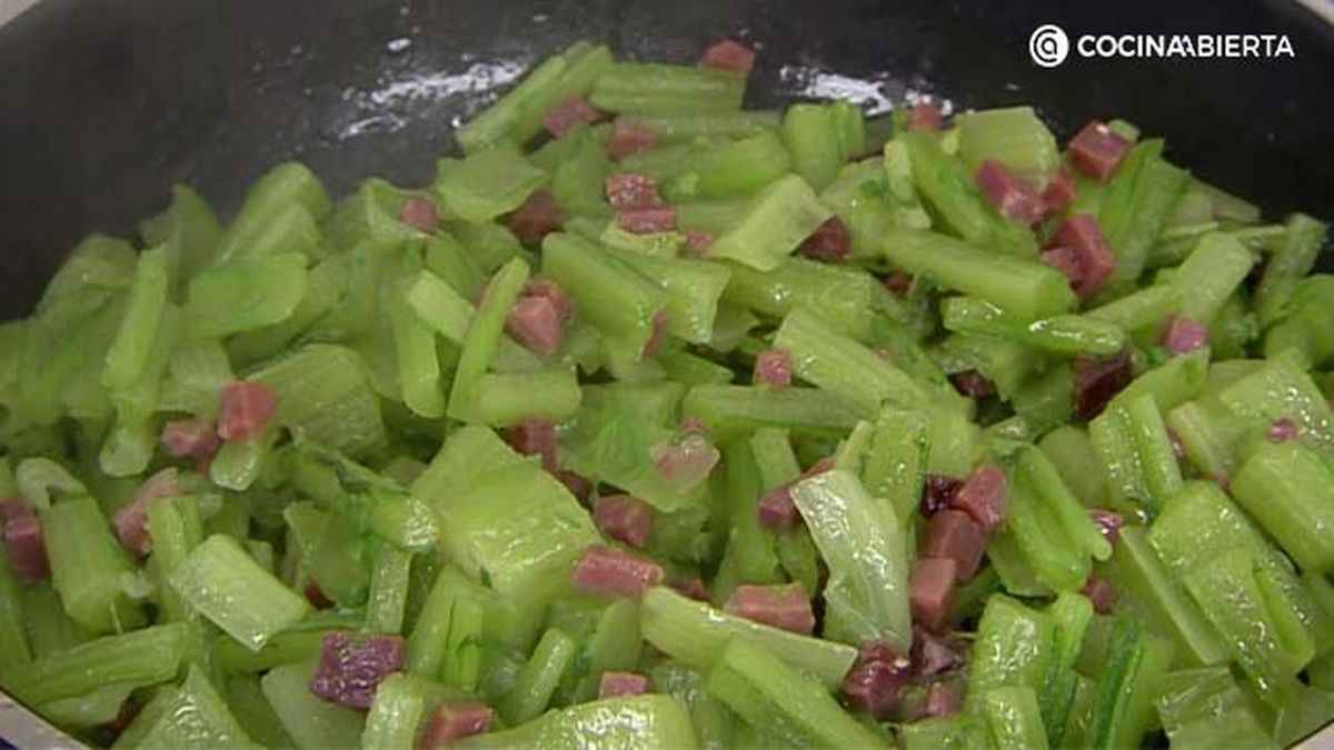 Borraja gratinada con pure de patata paso 5