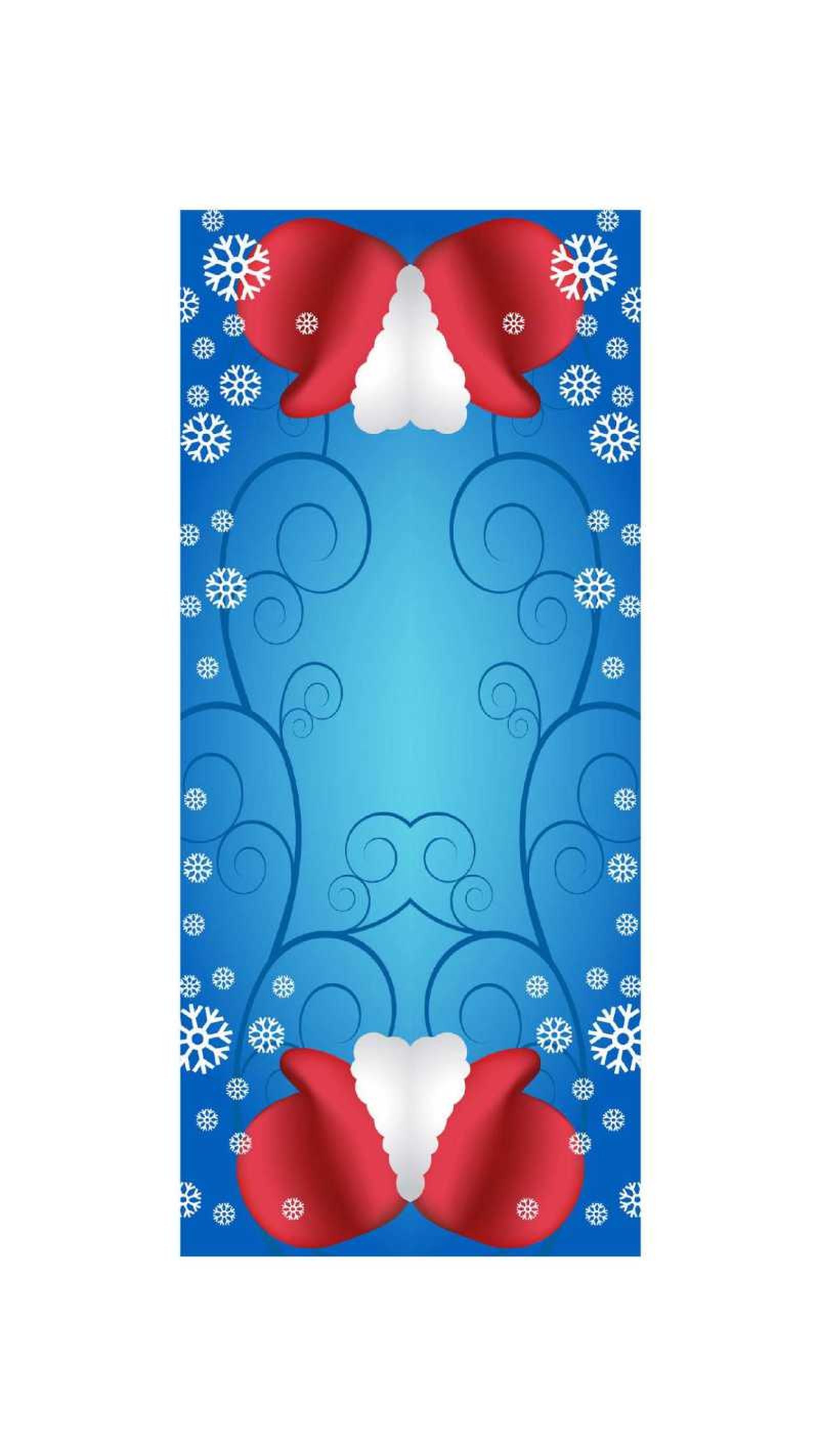 Marcapáginas navideño modelo manoplas.