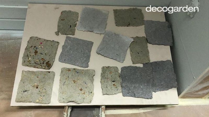 Dejar secar el papel reciclado.