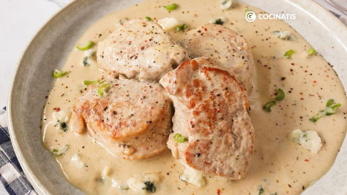 Solomillo en salsa roquefort