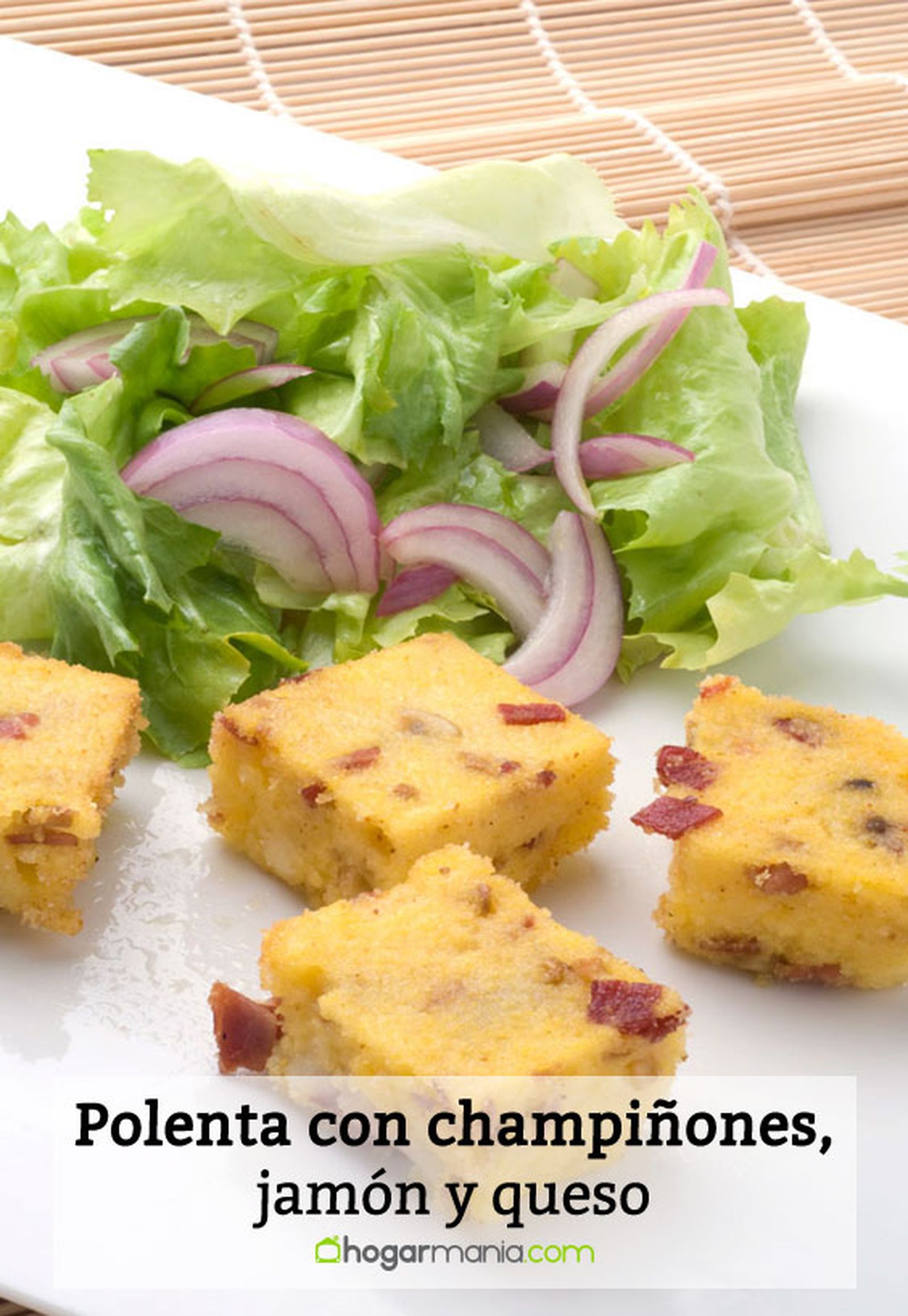 polenta champinones jamon queso pin
