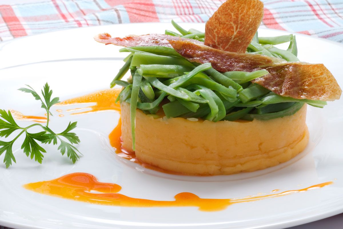 Vainas con patatas xl