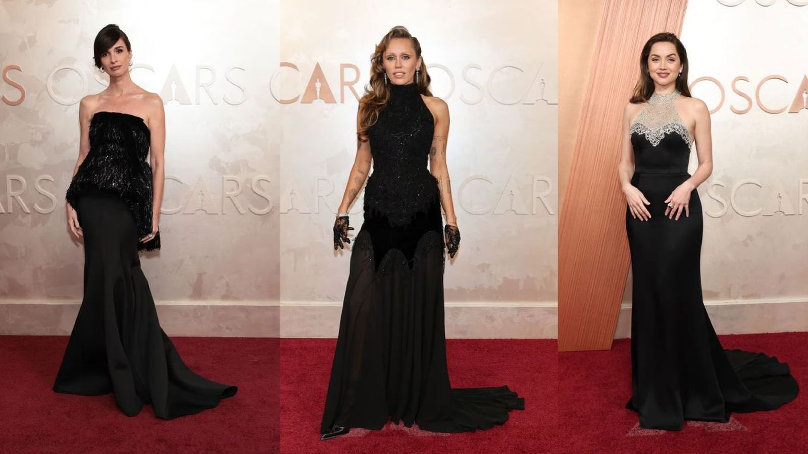 Paz Vega, Miley Cyrus y Ana de Armas en los Premios Oscar 2025 / Fotos: Getty Images