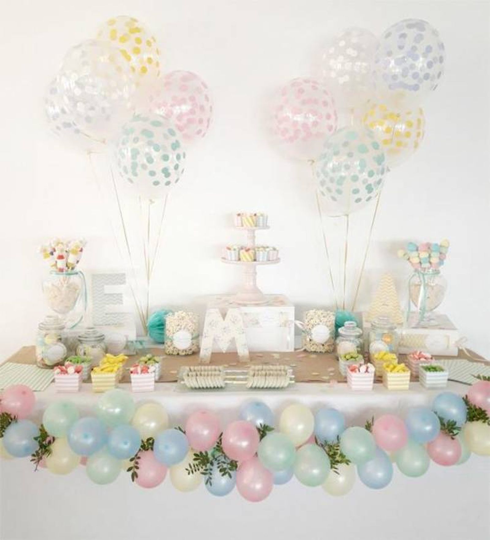 decoración bautizo casa globos 2