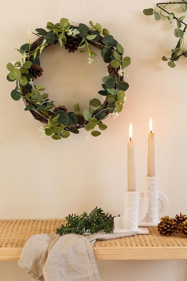 corona verde natural navidad sklum