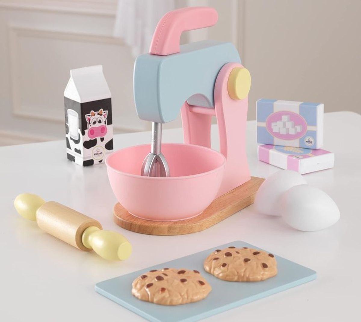 amasadora de madera juguete para ninos
