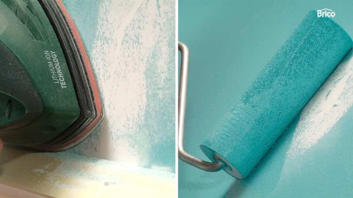 Lijar y pintar la zona de la grieta