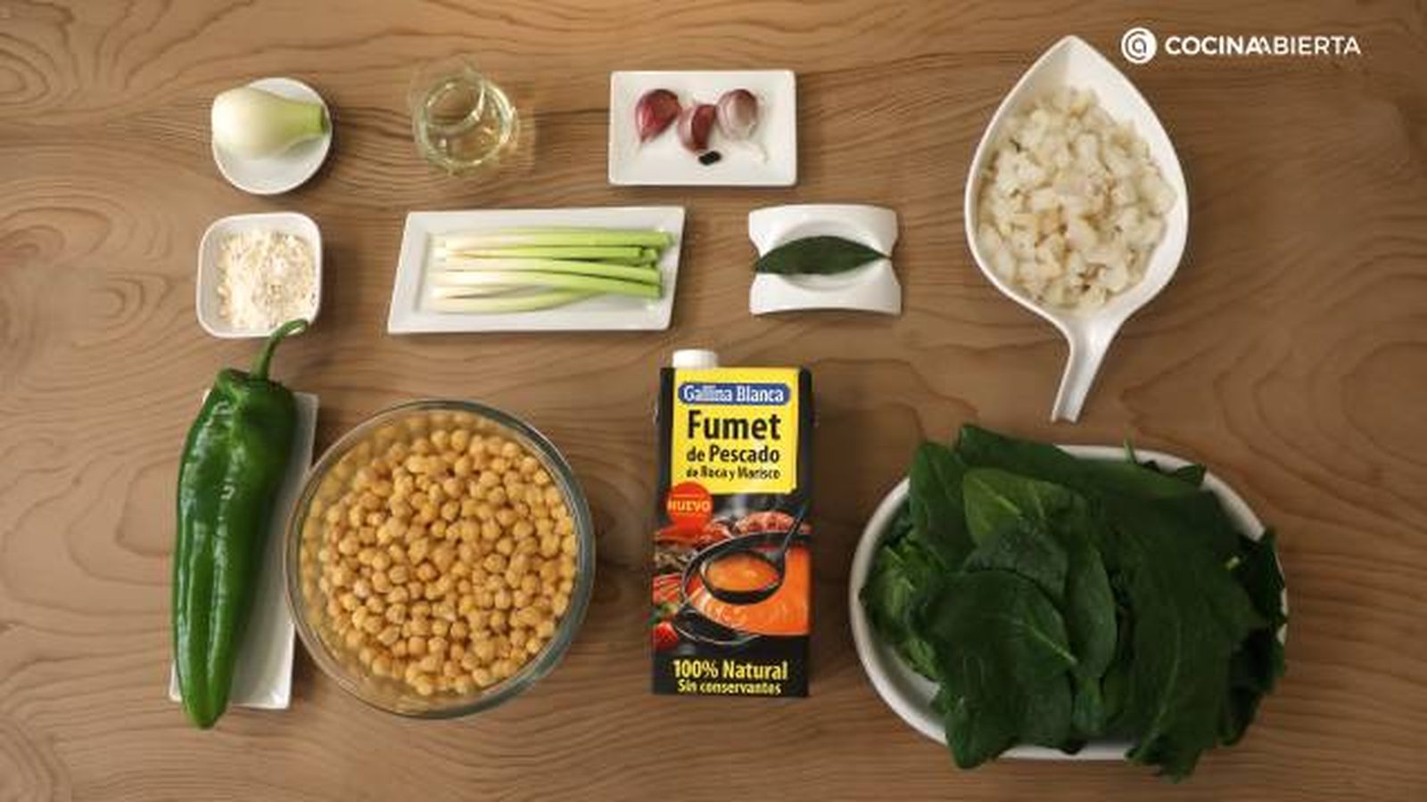 Gallina blanca potaje semana santa garbanzos bacalao espinacas ingredientes