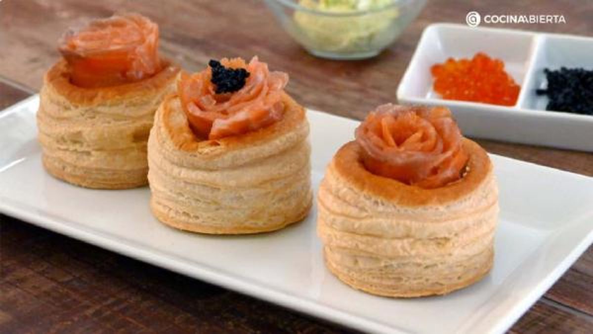 Canapés fríos de navidad