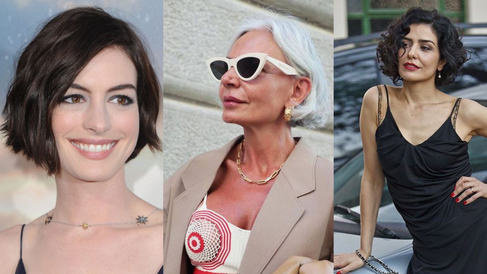 tres fotos cropped hair