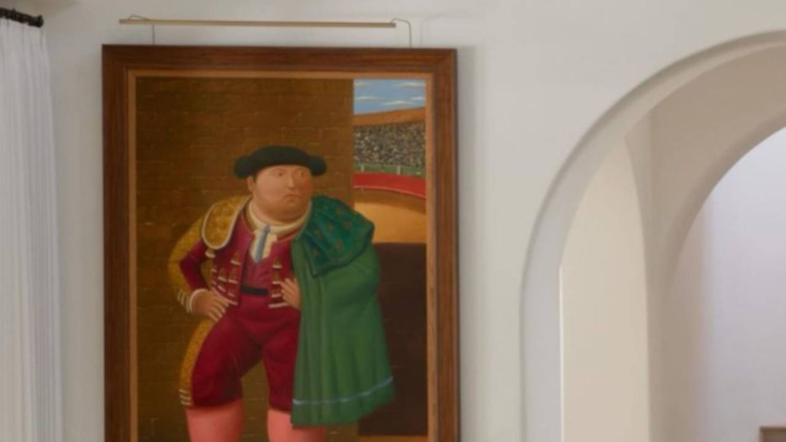 El salón de la casa de Sofía Vergara con el cuatro El Matador de Fernando Botero.
