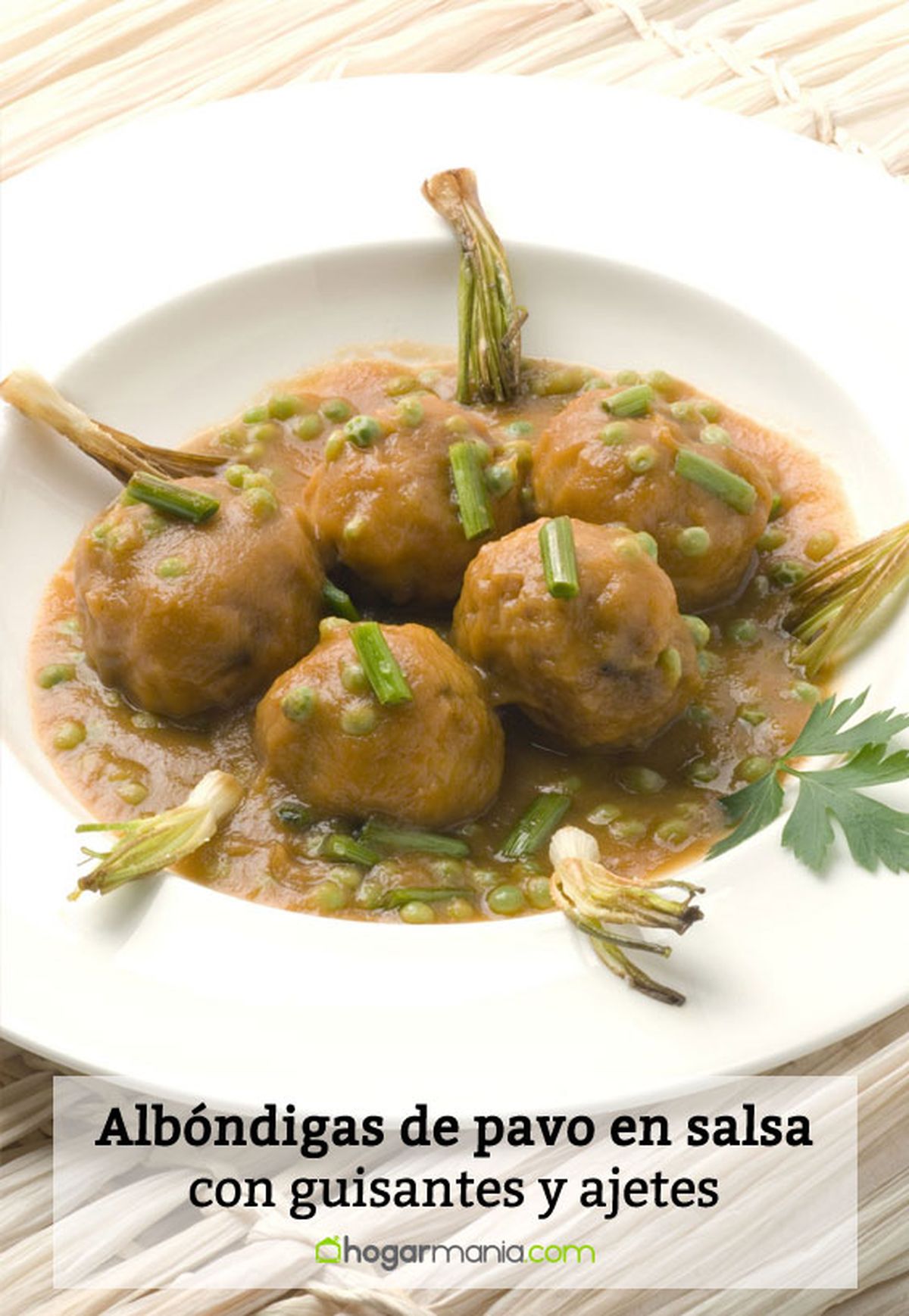 albondigas pavo salsa guisantes pin