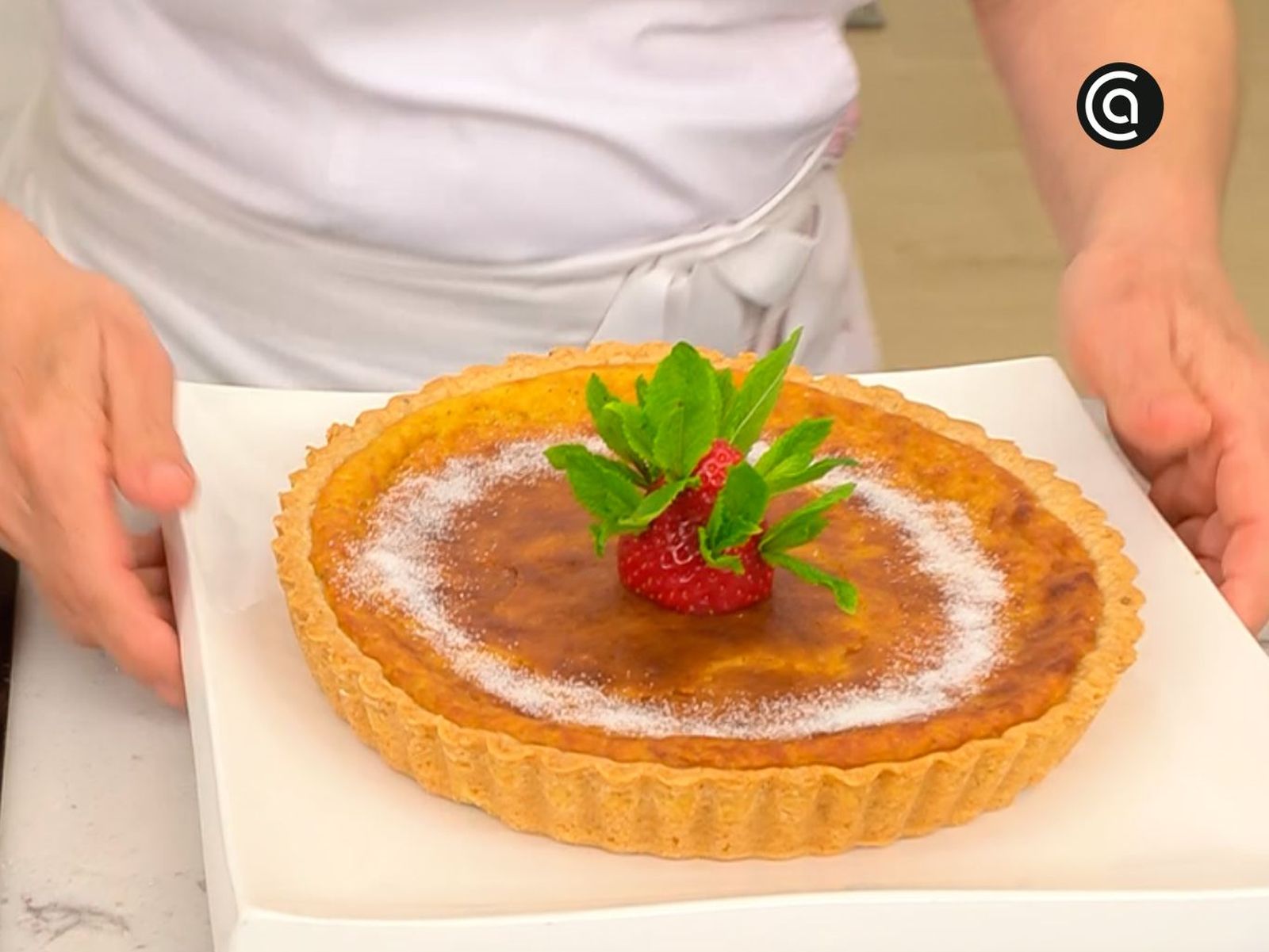Desmolda y decora la tarta flaó