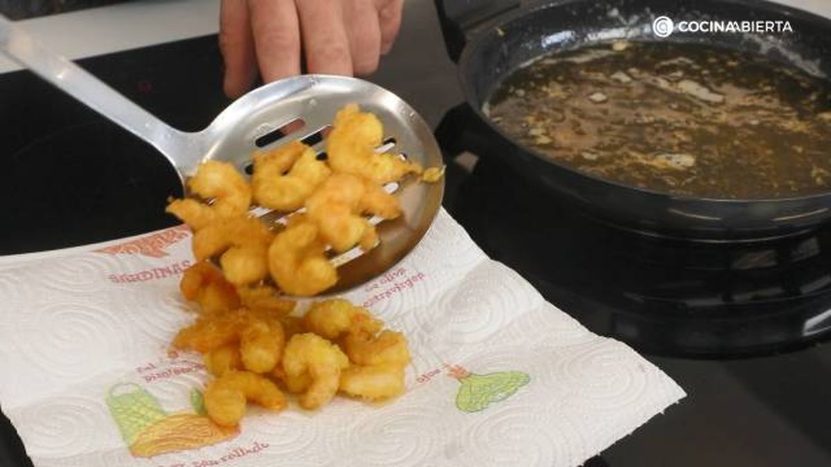 Aguinaga langostinos tempura paso 5