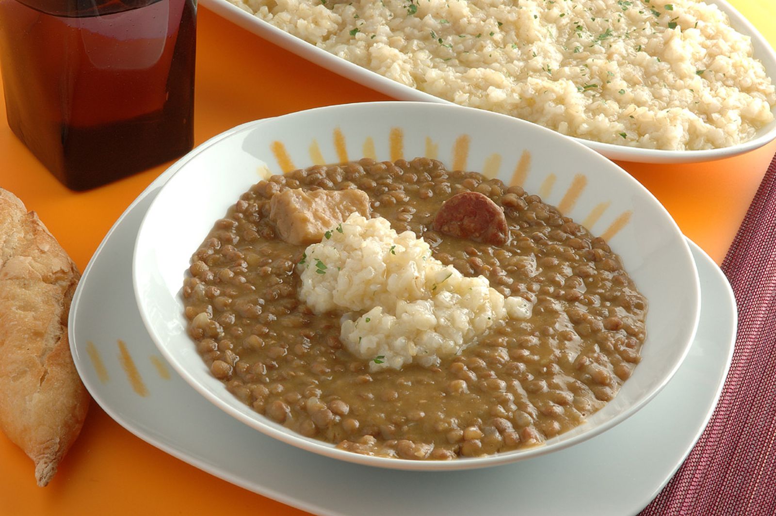 lentejas tocino arroz xl