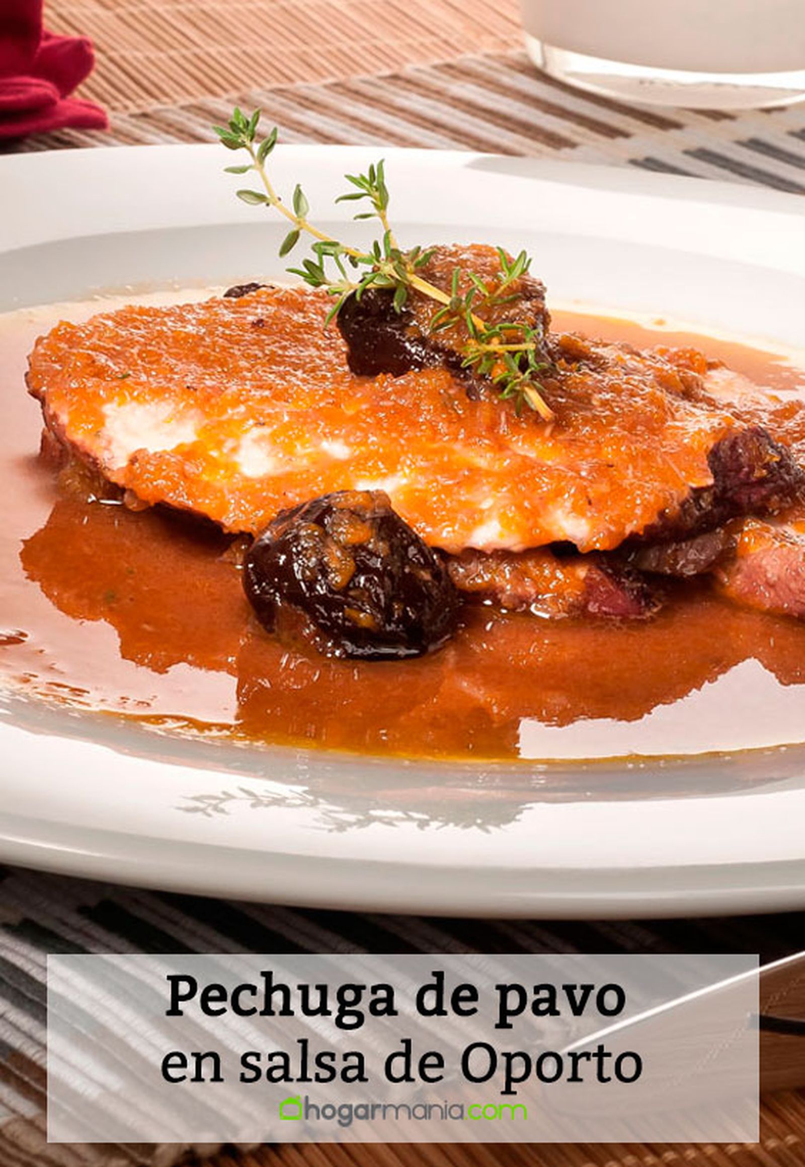 pechugas pavo salsa oporto pin