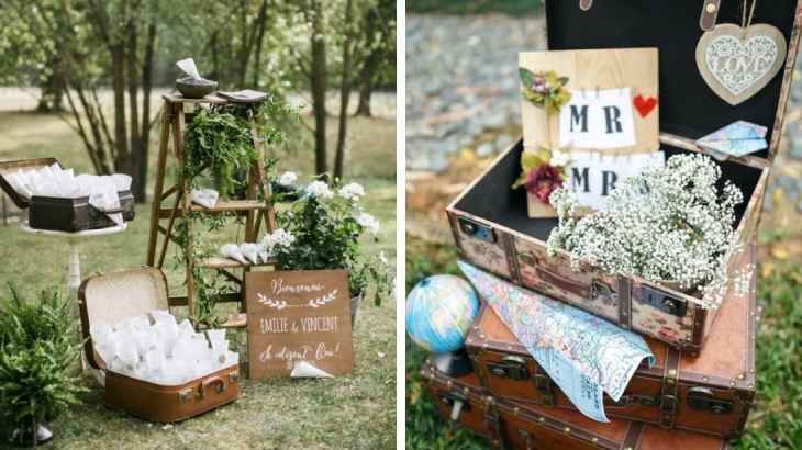 reutilizar maletas decoracion bodas