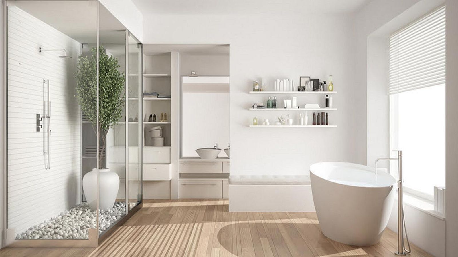 Razones para decorar el baño en color blanco