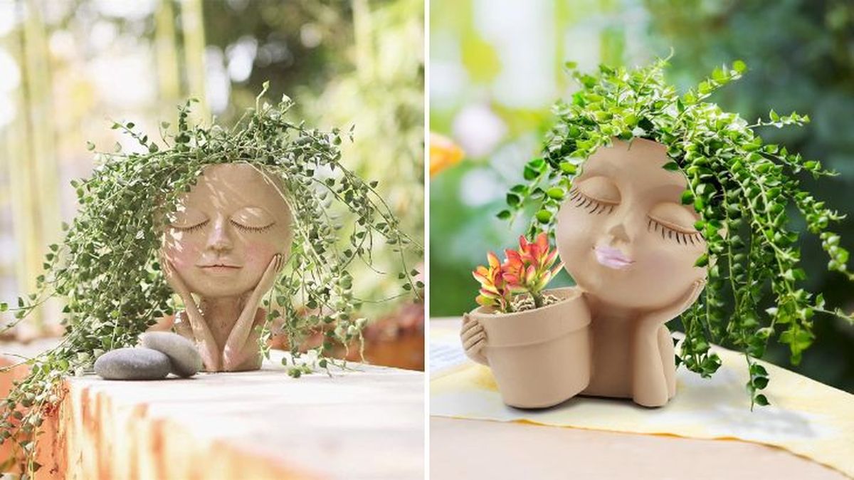 macetero con forma de cara Amandaz EZESO