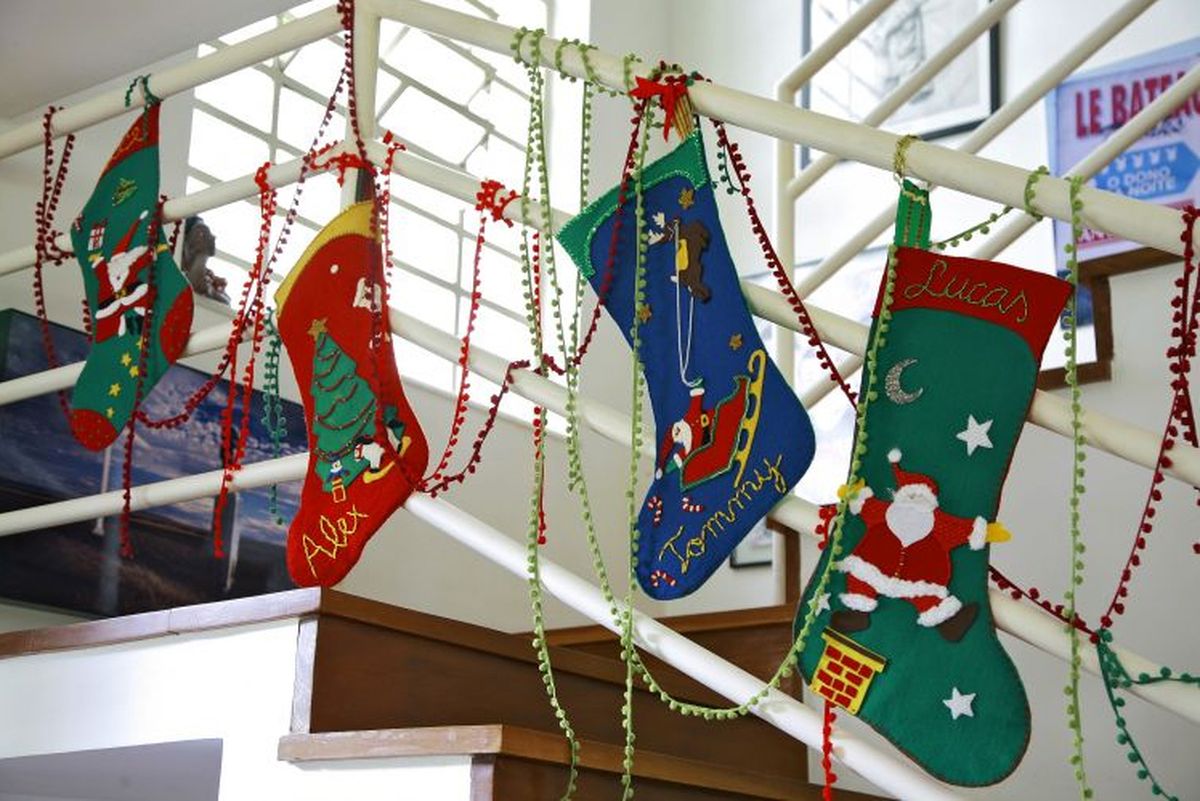 Calcetín de Navidad de fieltro