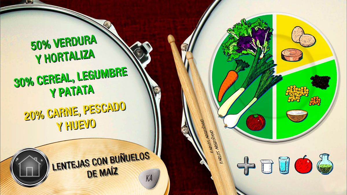 lentejas maiz plato