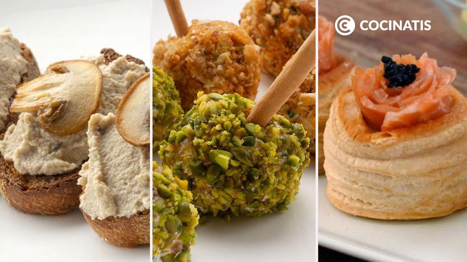 Canapés fríos de navidad