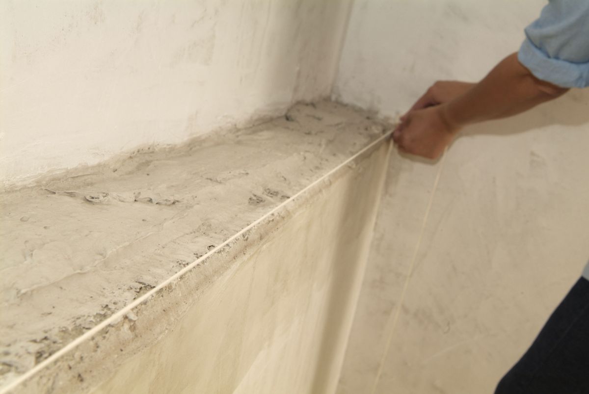 Nivelar mocheta en pared paso 4