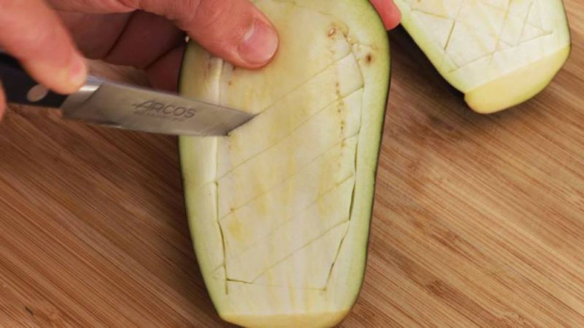 Berenjenas rellenas de carne   Paso 1