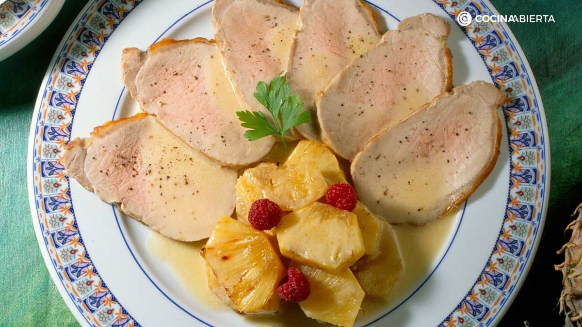Apunta esta receta de lomo de cerdo con piña para sorprender a tus invitados