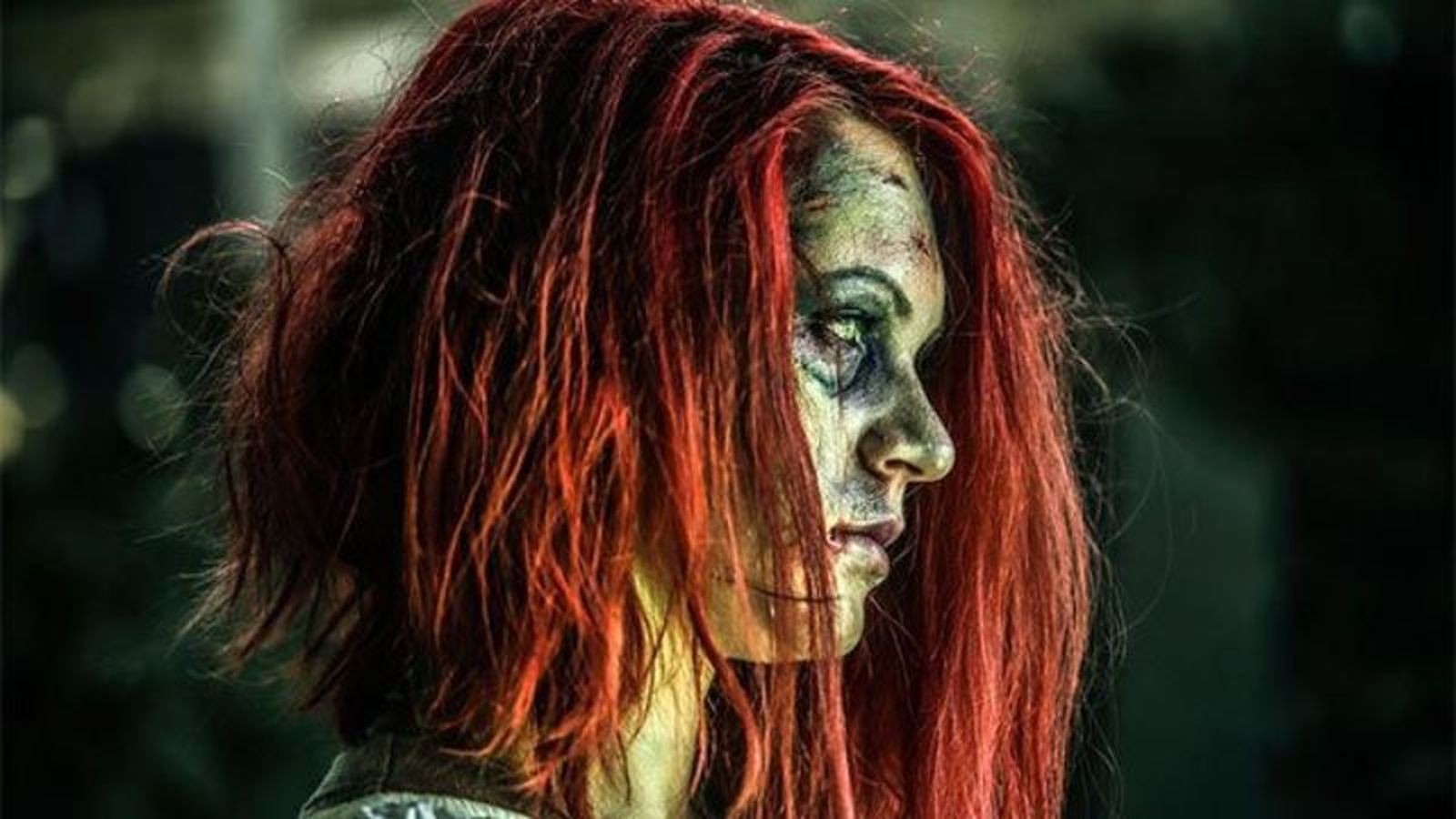 Los contornos y sombreados del maquillaje zombie tienen que ser oscuros