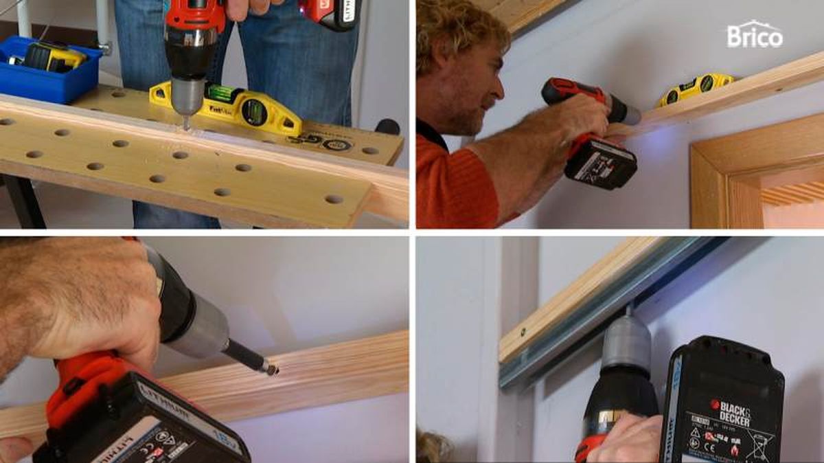 Fijar un listón que hará de soporte para la guía