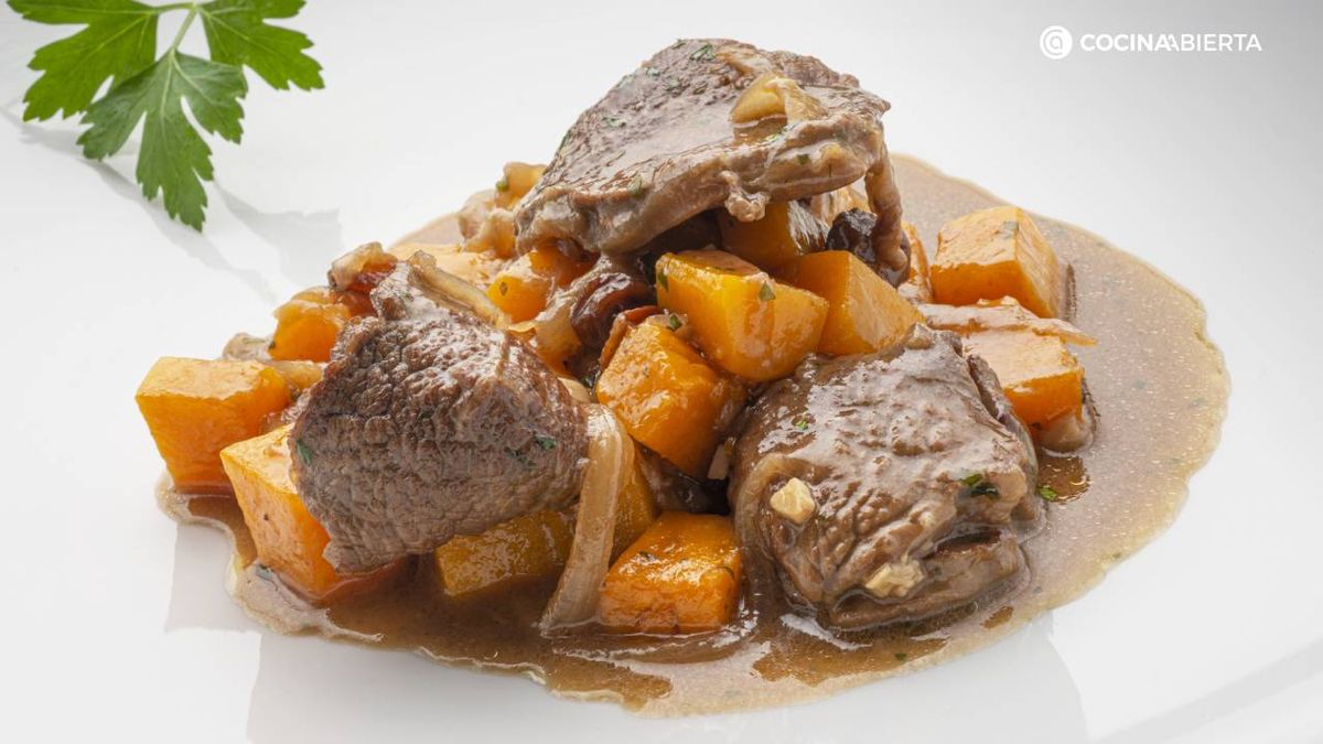 guiso de ternera con calabaza receta