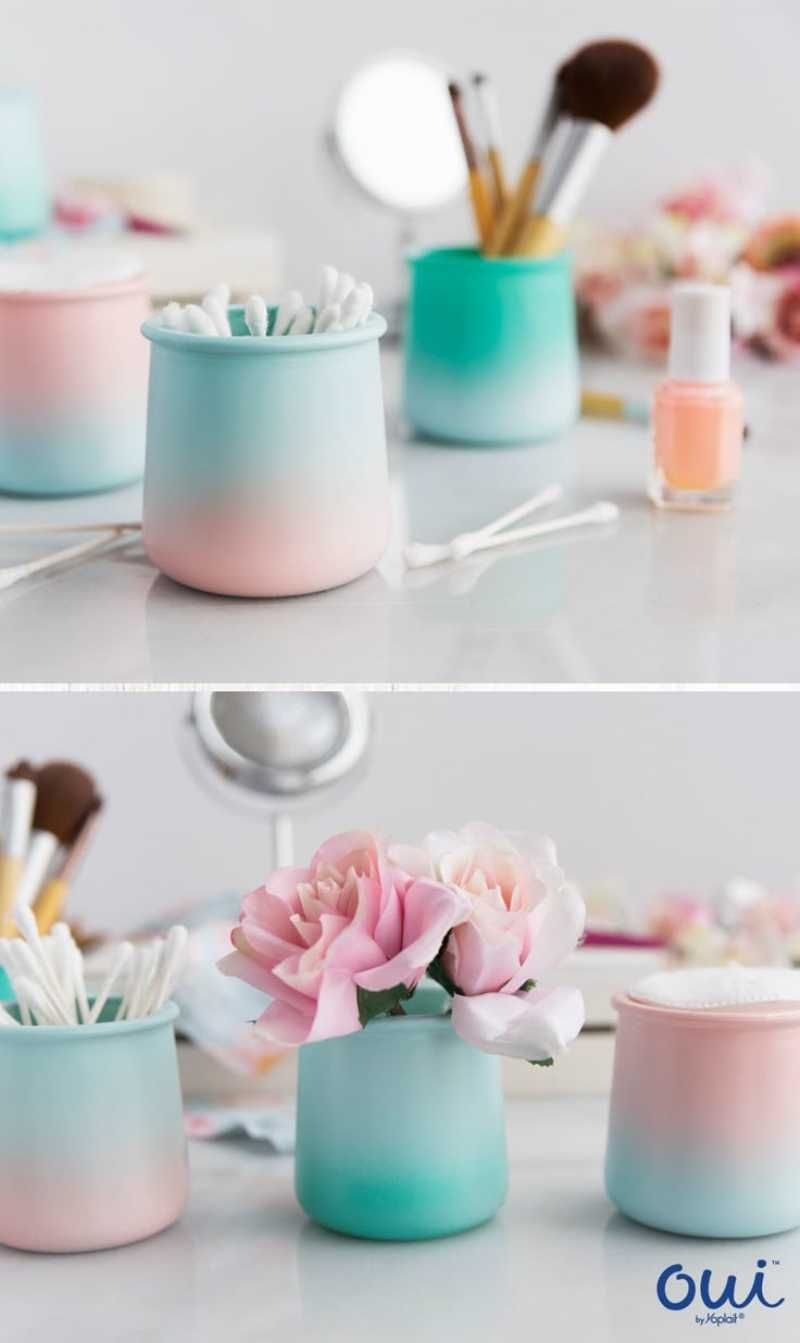 Tarros de yogur decorados.