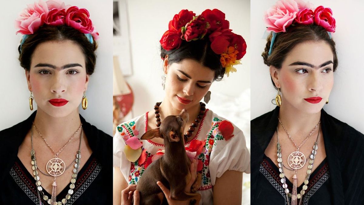 como hacer disfraz frida kahlo