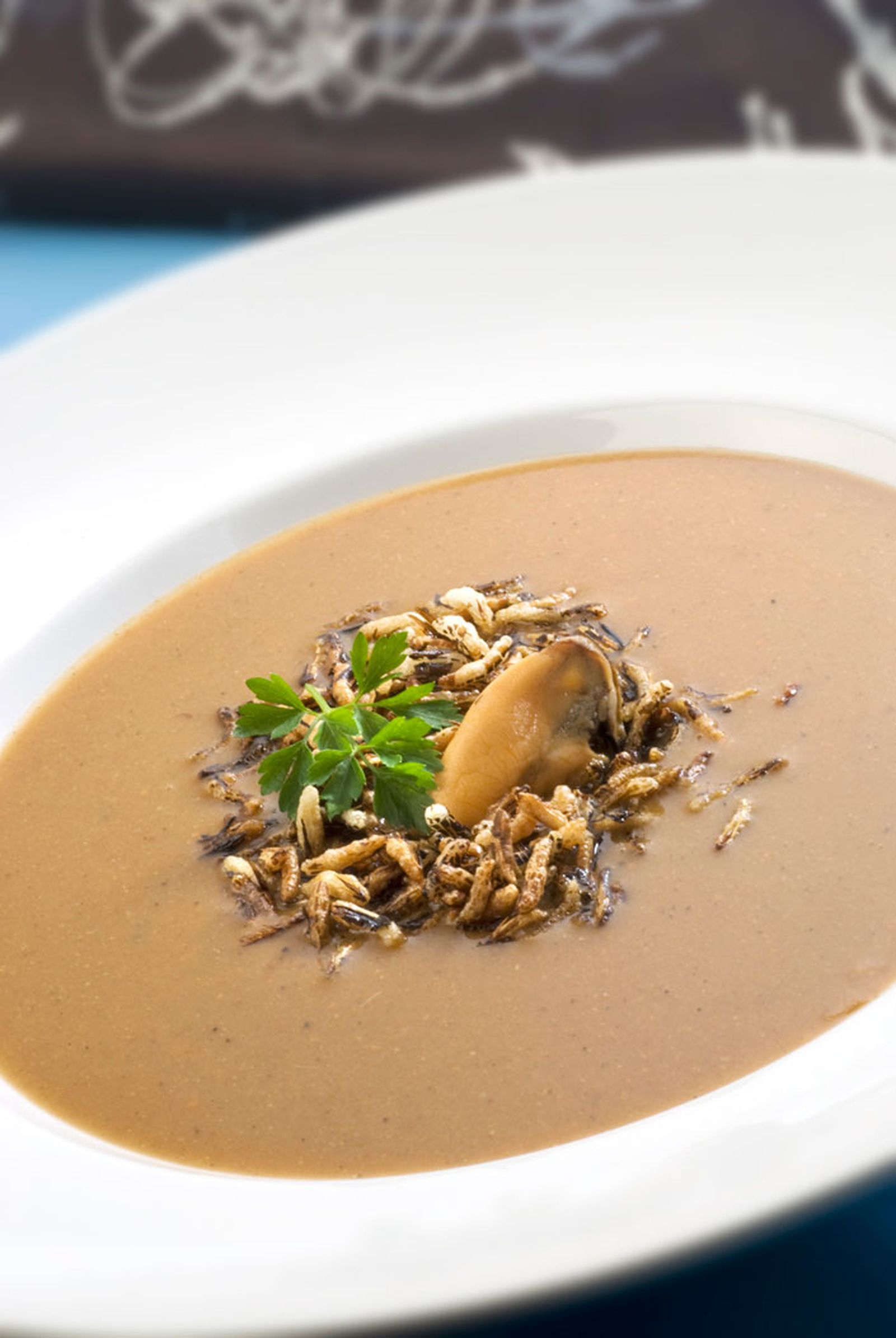 Crema de mejillones picante