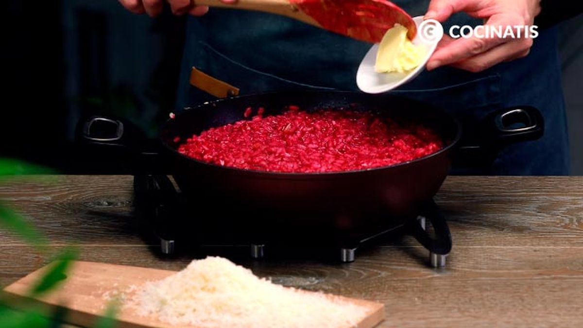 Receta de risotto rojo de remolacha  paso 6