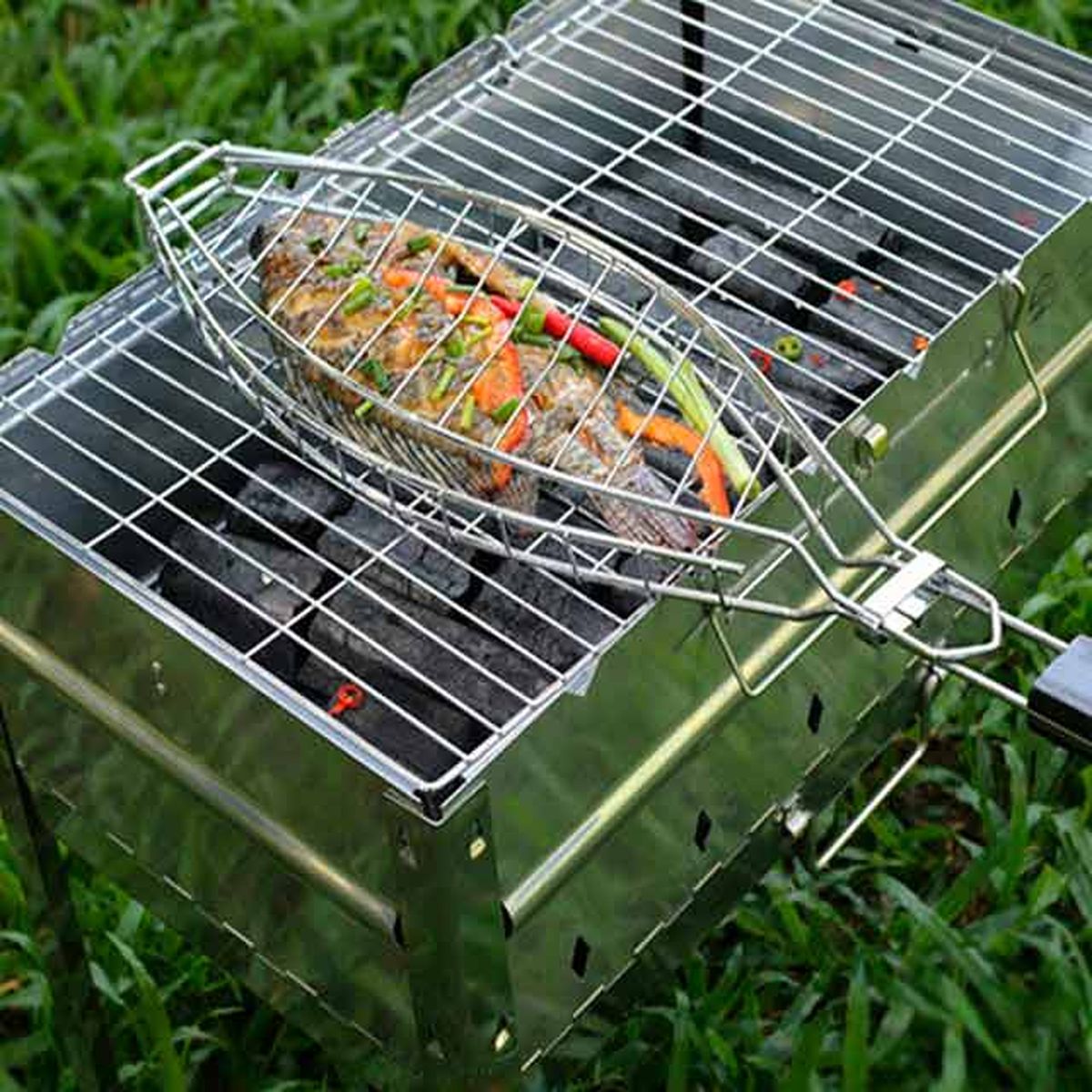 accesorios para barbacoas, parrilla especial para pescado