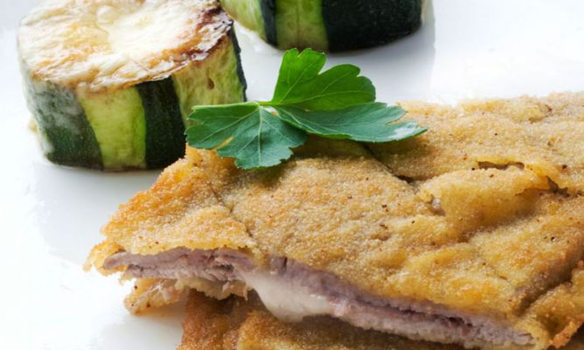 cordon bleu con calabacin gratinado x