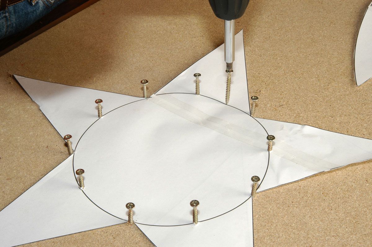 Estrella con tubo luminoso paso 4