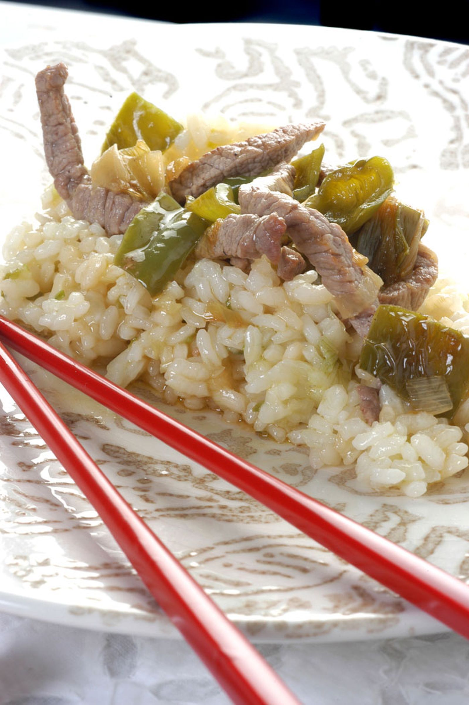 Filetes de ternera con aire chino