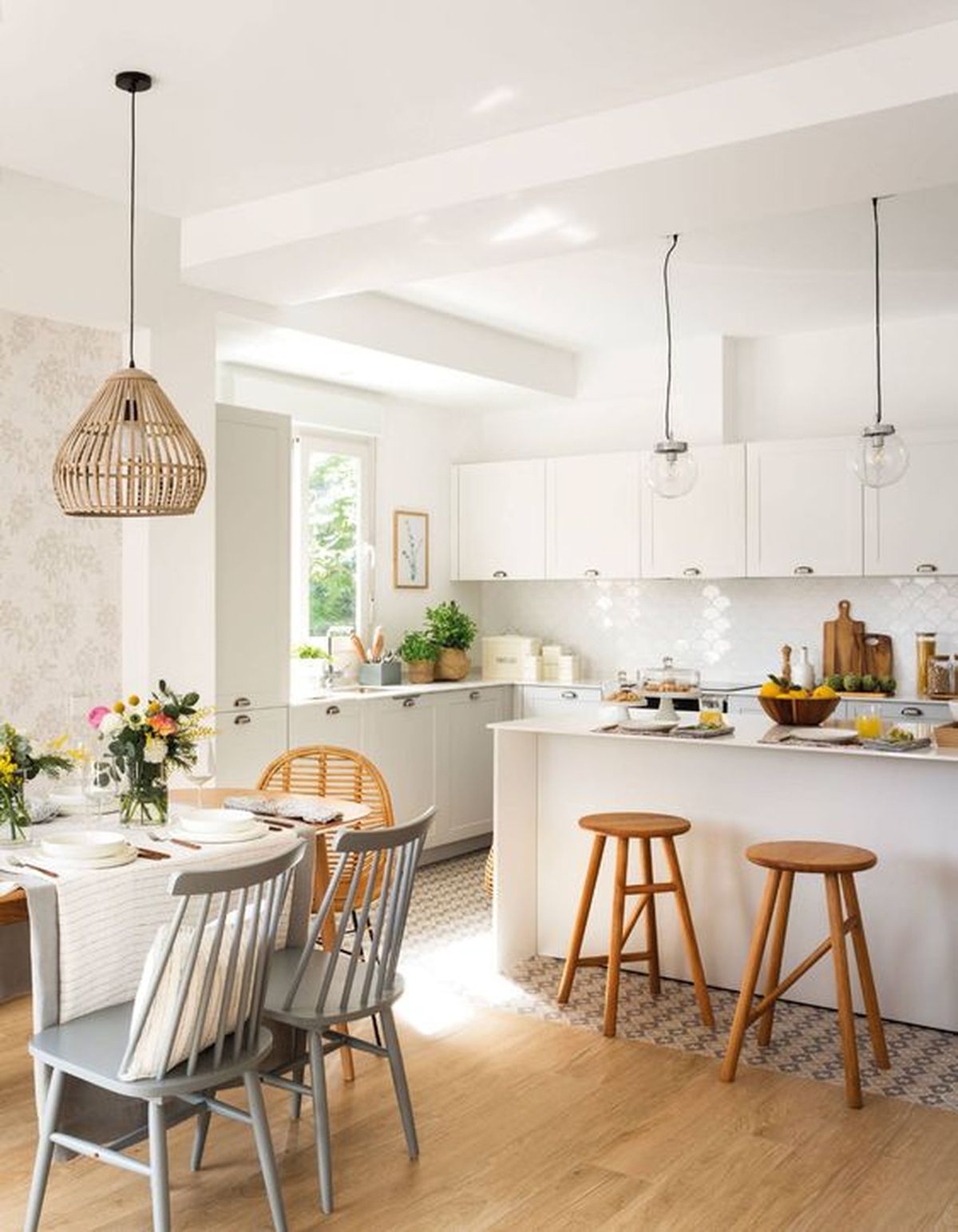 salon cocina isla comedor lateral