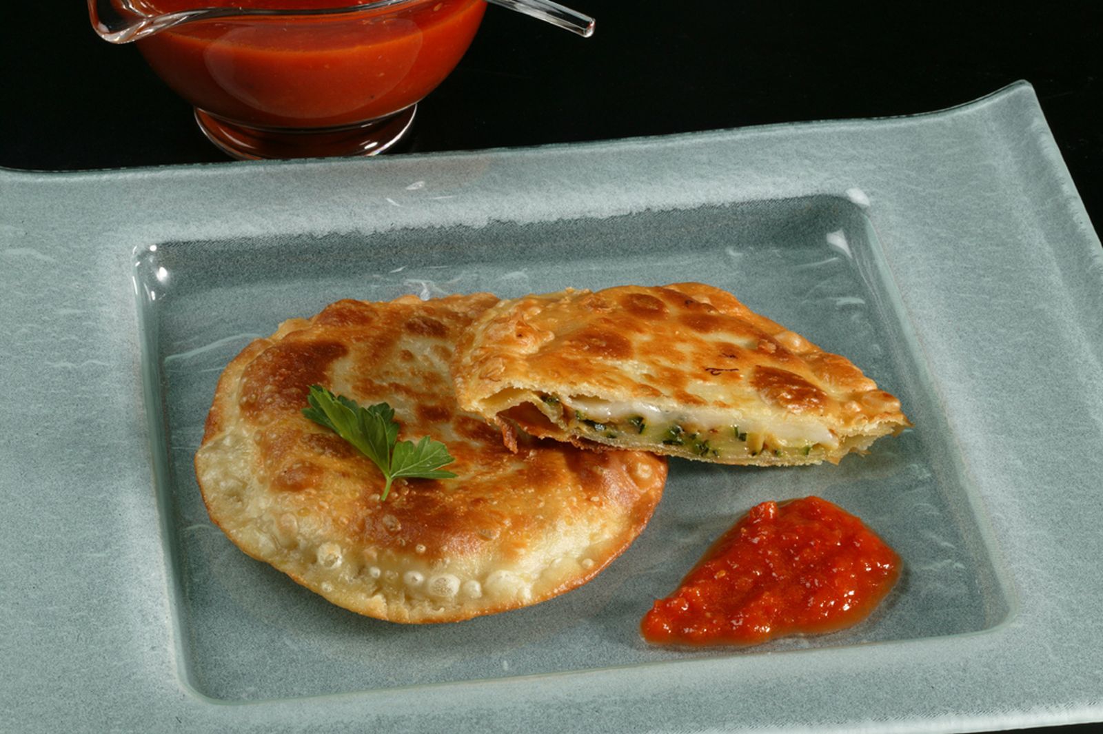 Discos de calabacín y queso